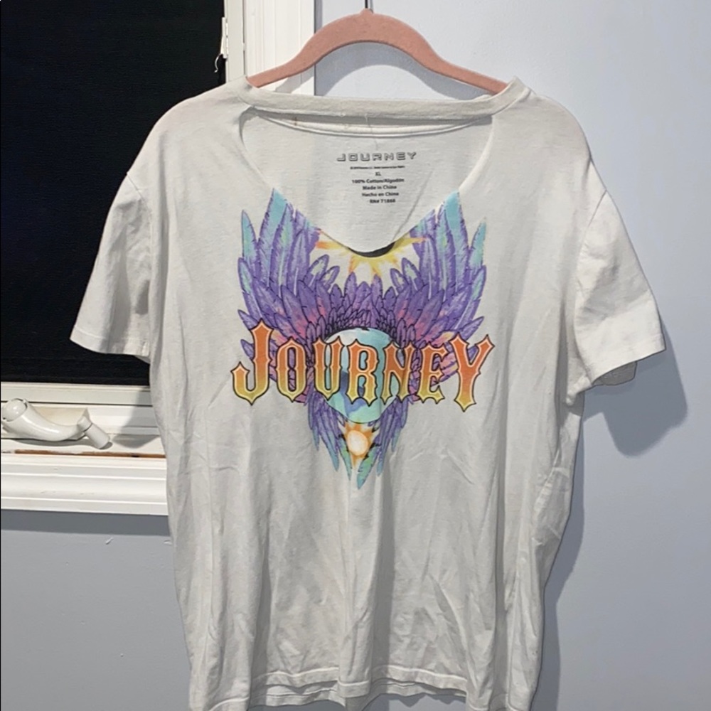 Journey Graphic Tshirt with cutout neck